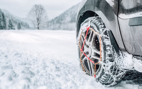 Sneeuwketting om autoband