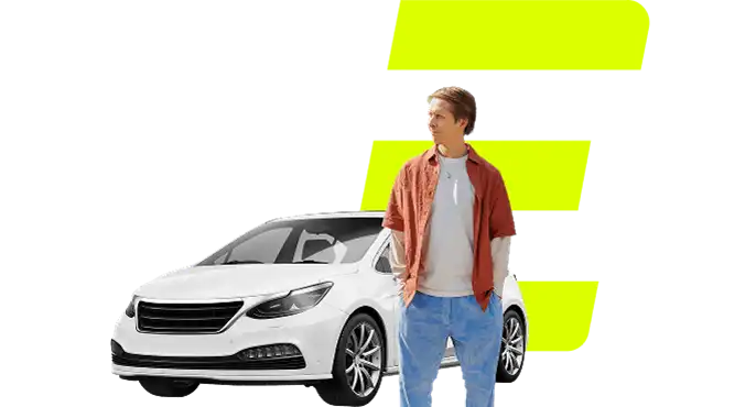 Man bij auto