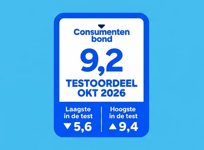 Het vignet met daarop de score van 9,2 van de Consumentenbond voor de WA-autoverzekering van Allianz Diretc
